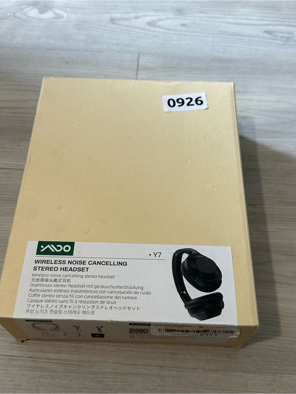 YMOO Y7 ANC Wireless Bluetooth 5.2 Over-Ear Headphones Black NIB tested